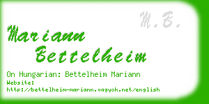 mariann bettelheim business card